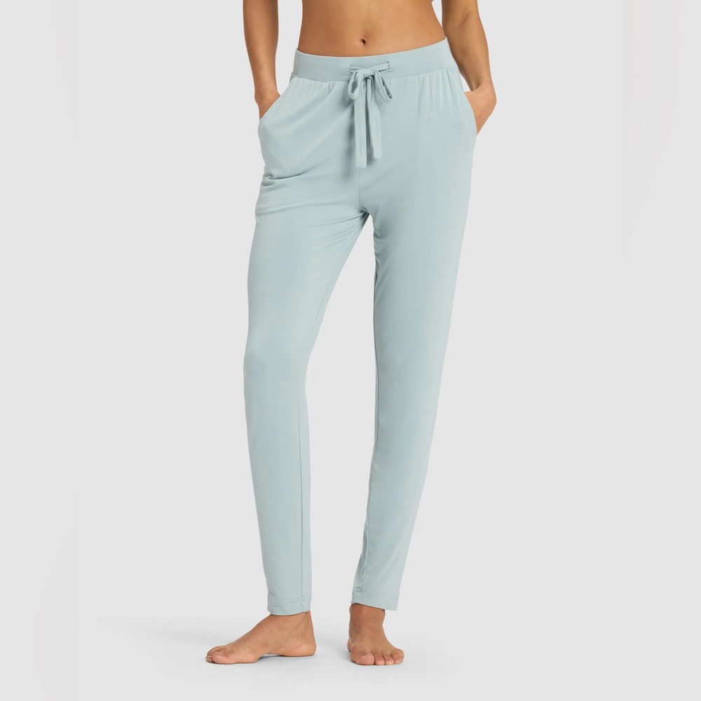 Cozy Earth women’s bamboo stretch knit tapered pant brook medium NWT
